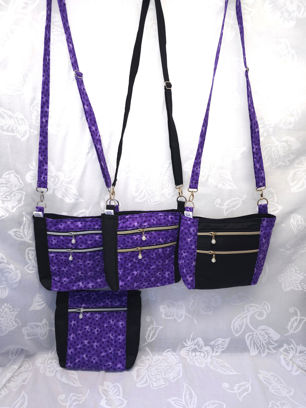 Crossbody m aftagelig håndsyet strop