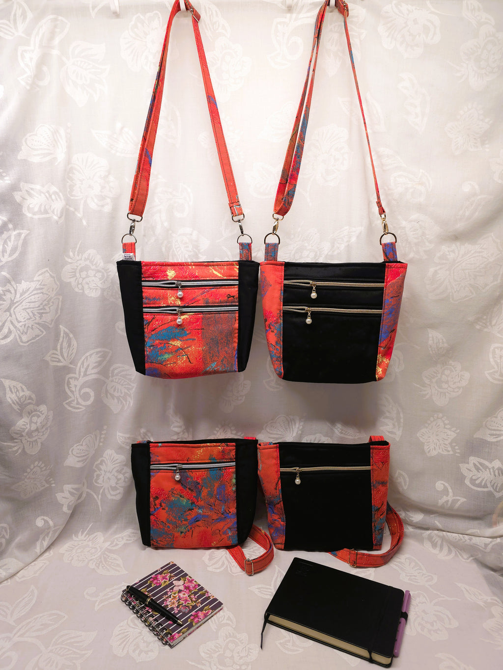 Crossbody m aftagelig håndsyet strop