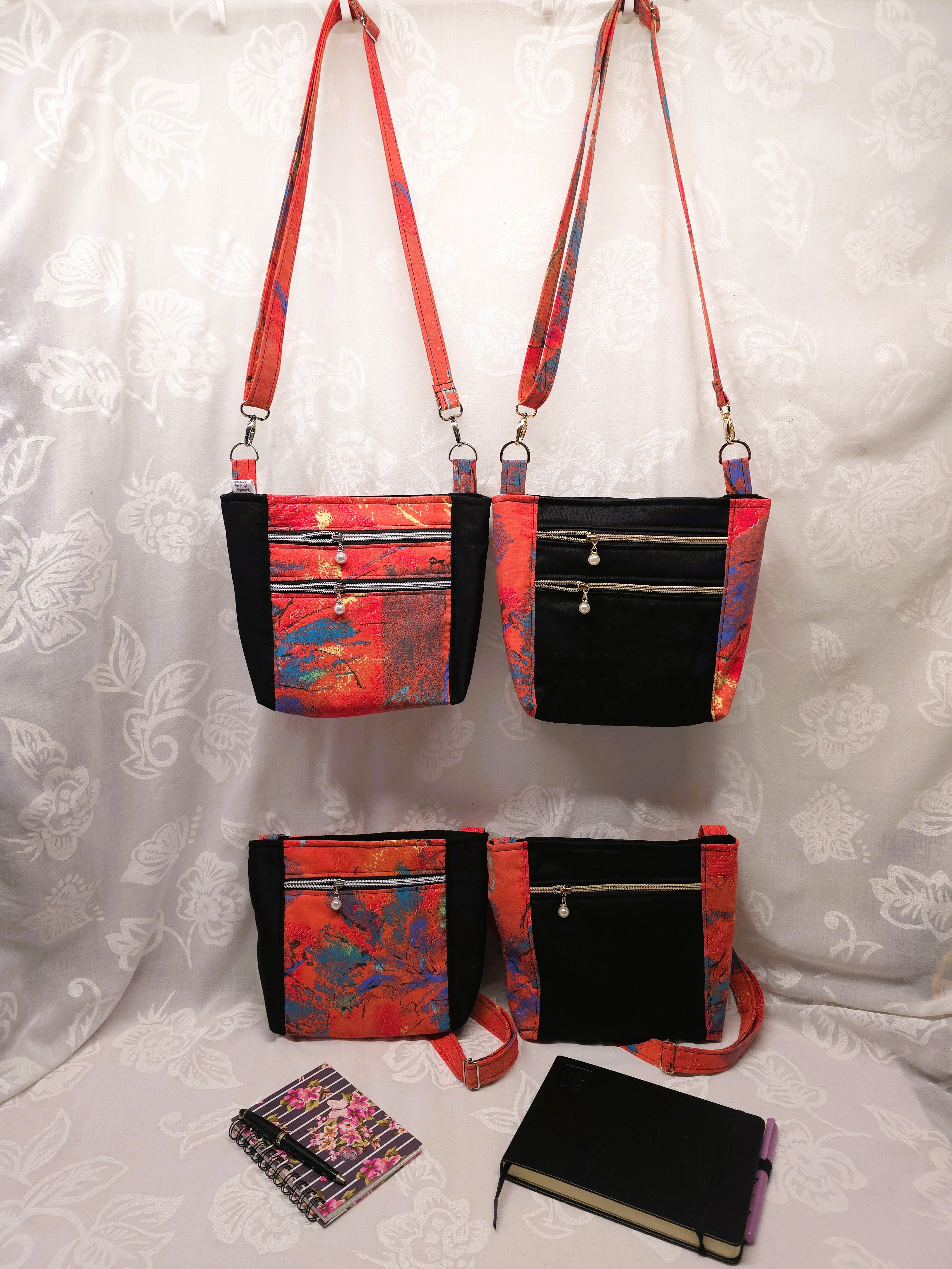 Crossbody m aftagelig håndsyet strop