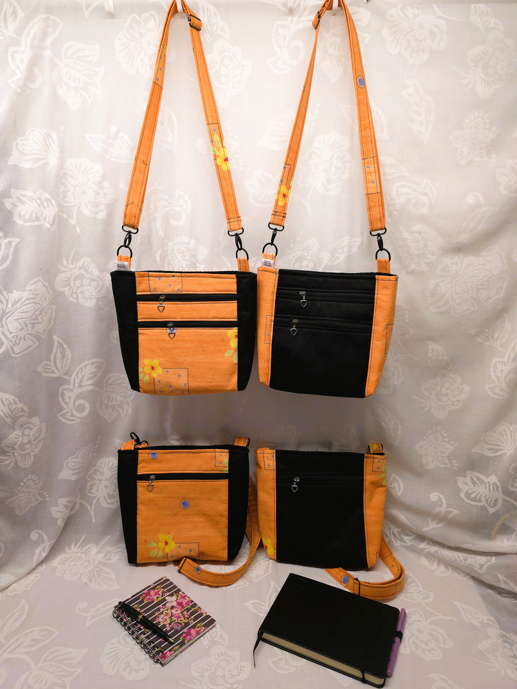 Crossbody m aftagelig håndsyet strop