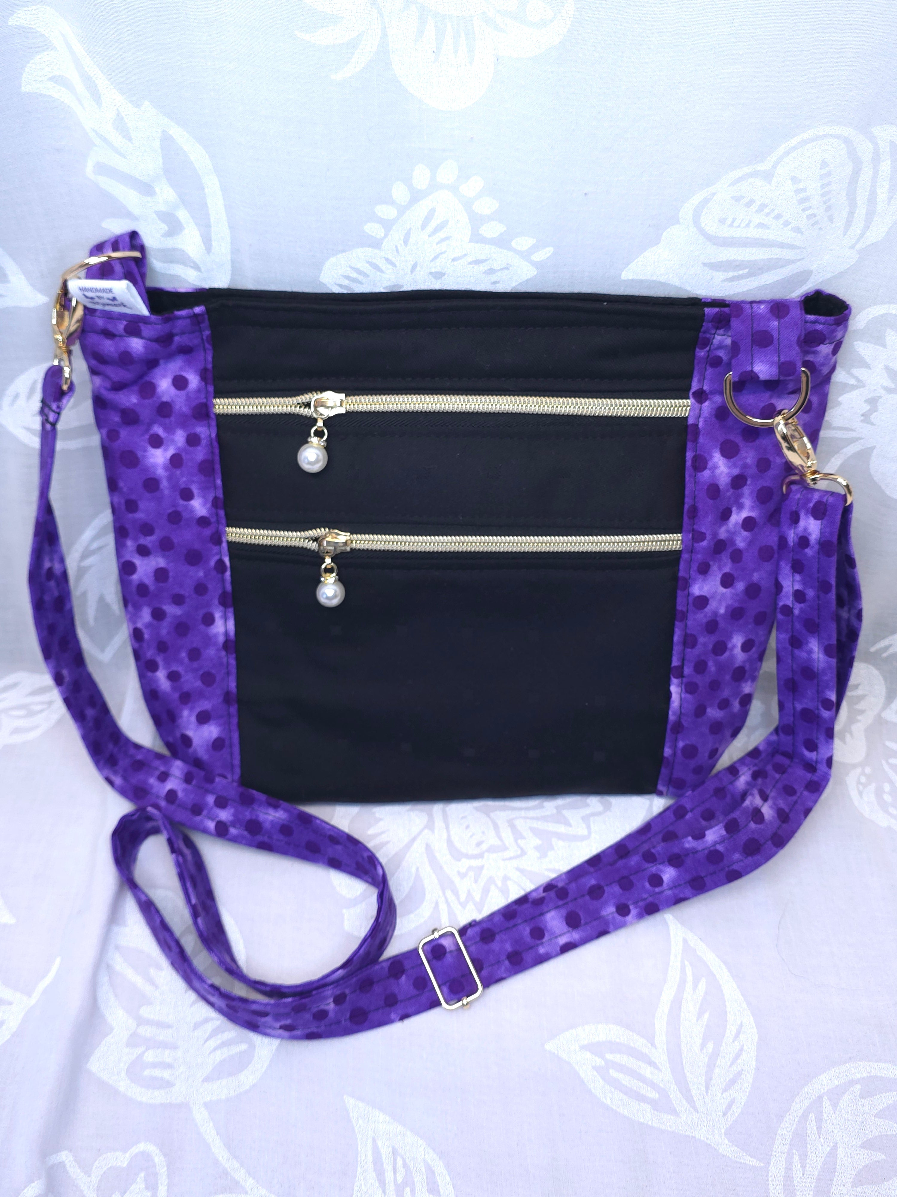 Crossbody m aftagelig håndsyet strop