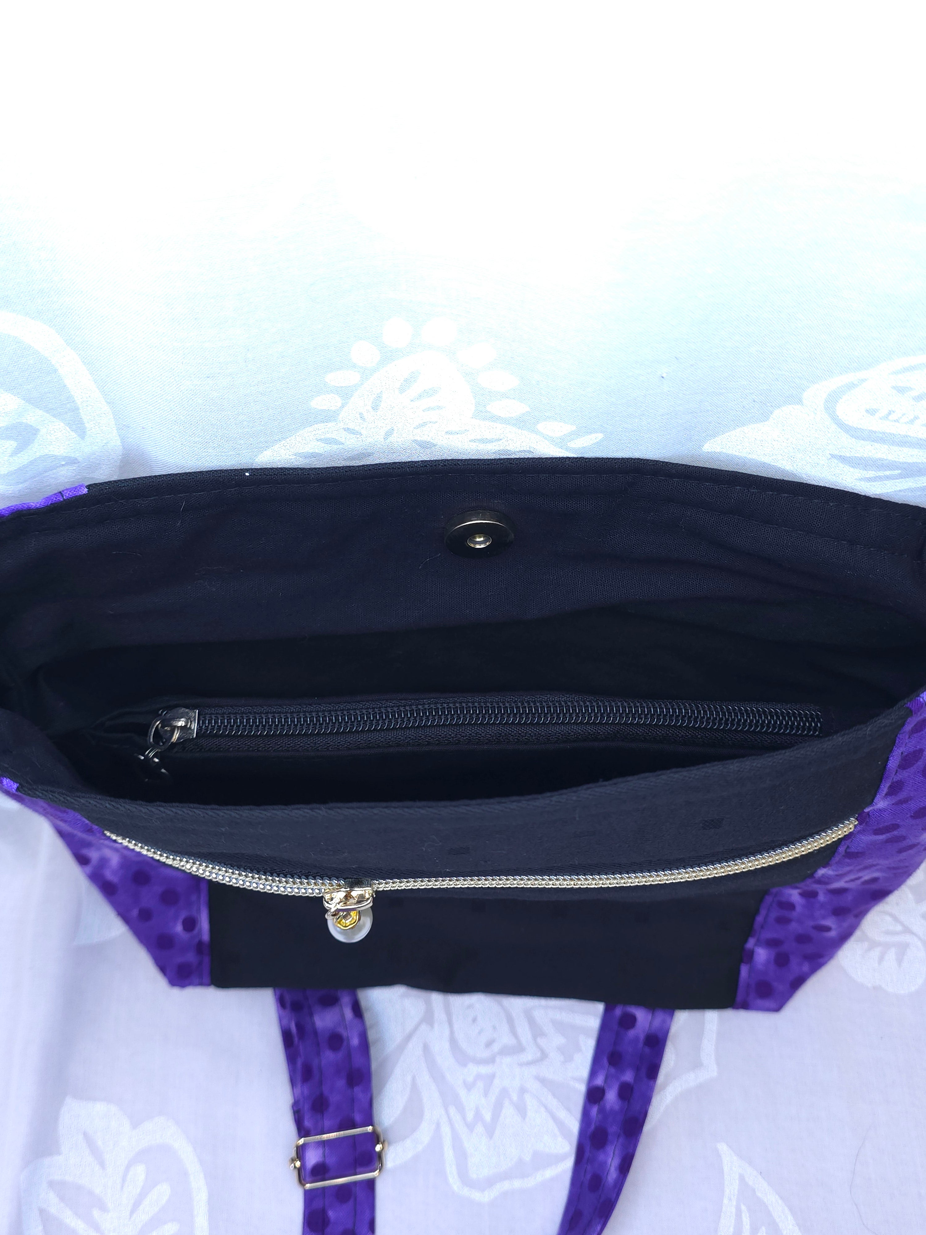 Crossbody m aftagelig håndsyet strop
